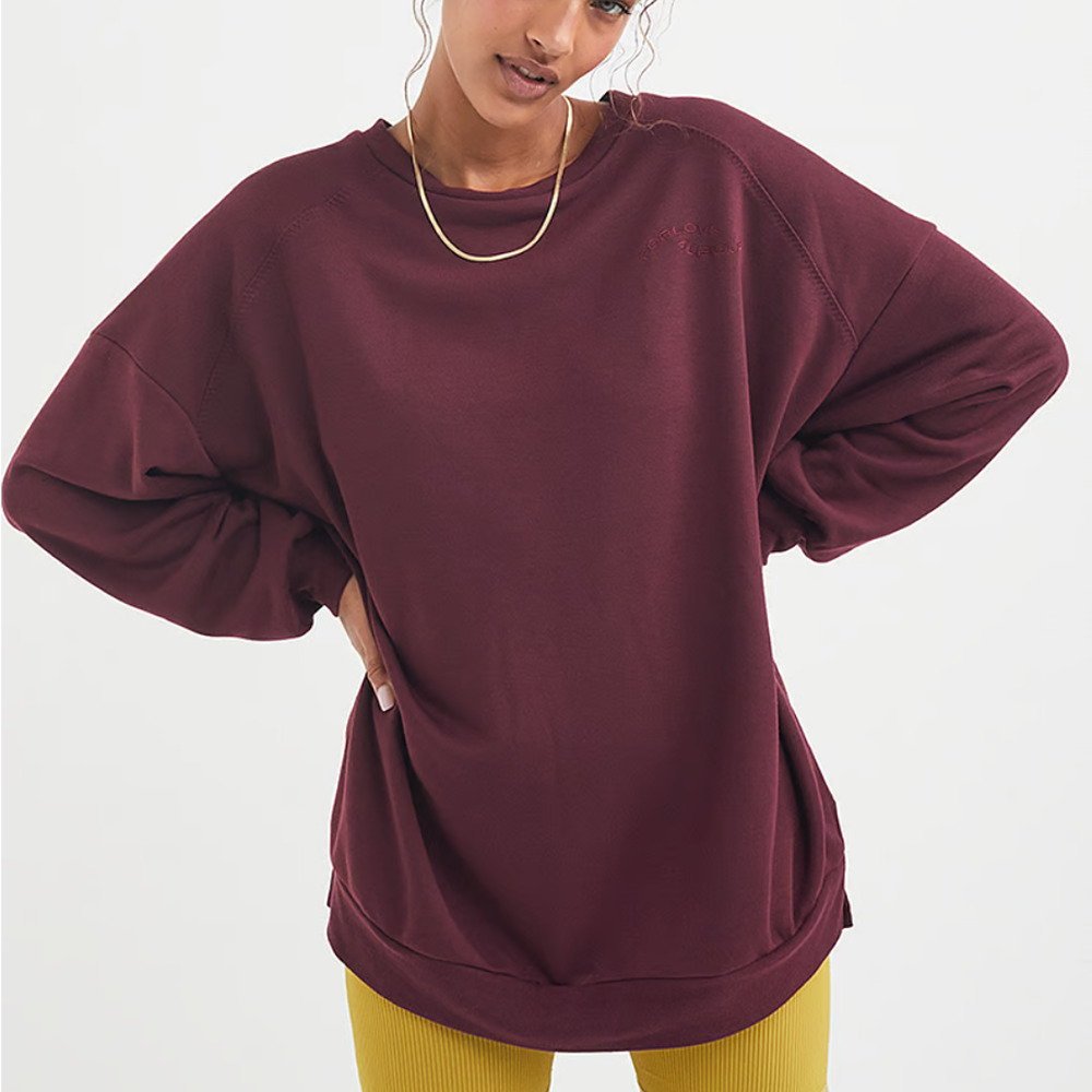 For Love And Lemons Burgundy Sweatshirt